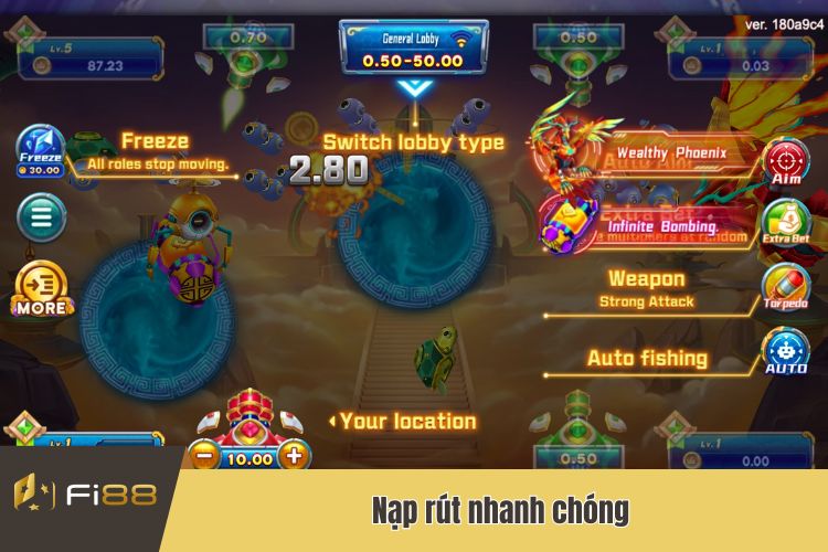 Nạp rút nhanh và trả thưởng vô cùng minh bạch