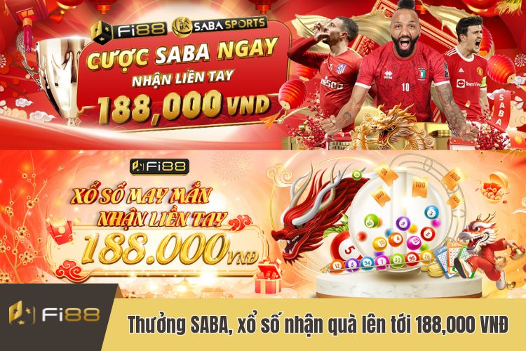 Thưởng SABA, xổ số ngay, nhận quà liền tay với giá trị giải thưởng là 188,000 VNĐ